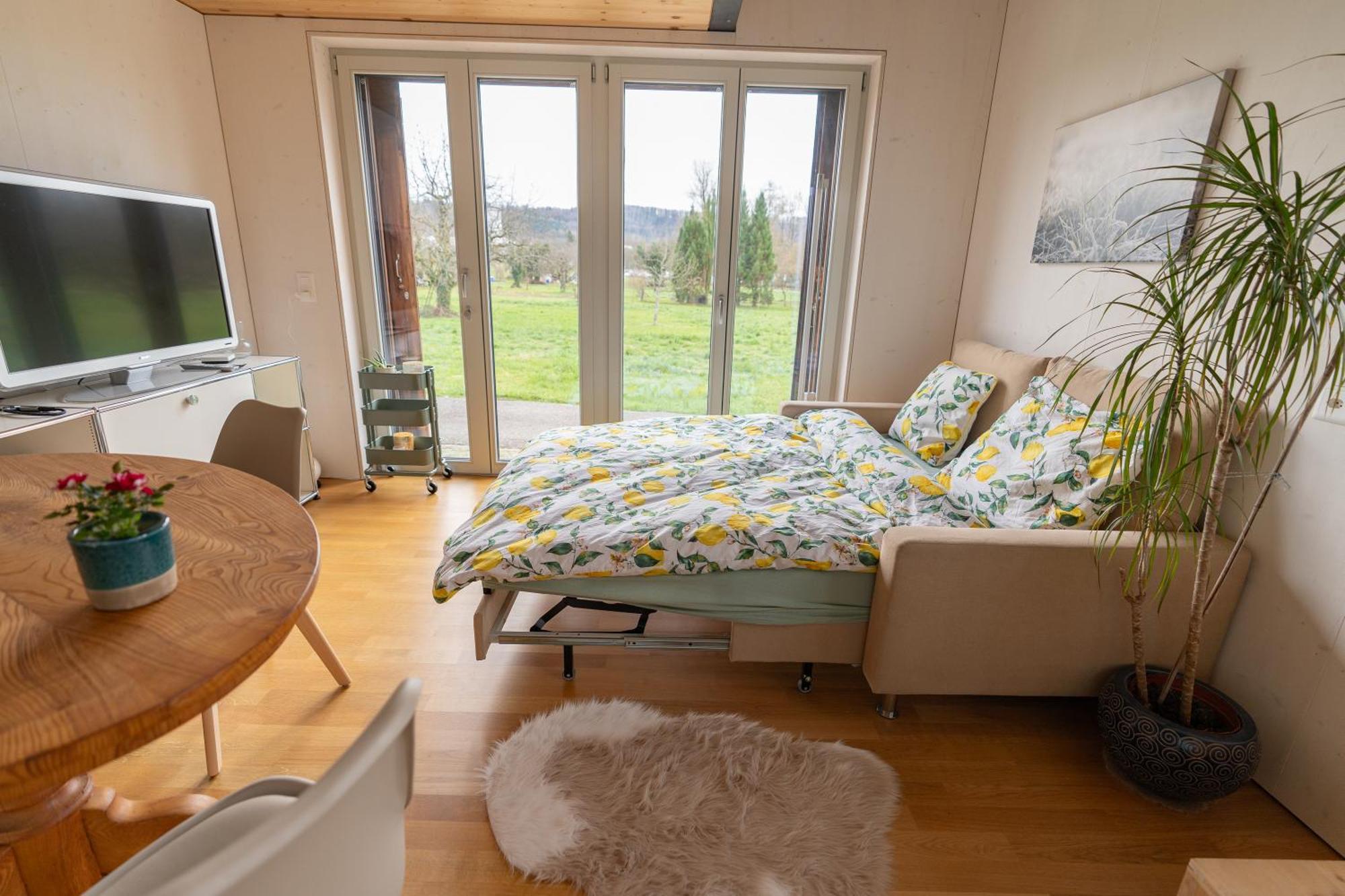 Tiny House Chez Claudine - Relaxen, Workspace, Naehe Thermen, Netflix, Free Parking & Wifi 브루그 외부 사진